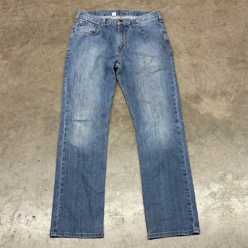 Carhartt Rugged Flex Relaxed‎ Fit Denim Jeans Straight Leg 102804-964 Mens 34x32
